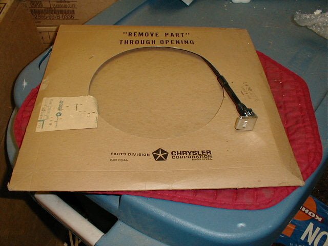 Nos Mopar Right Fresh Air Vent Cable 1966 7 Plymouth Dodge