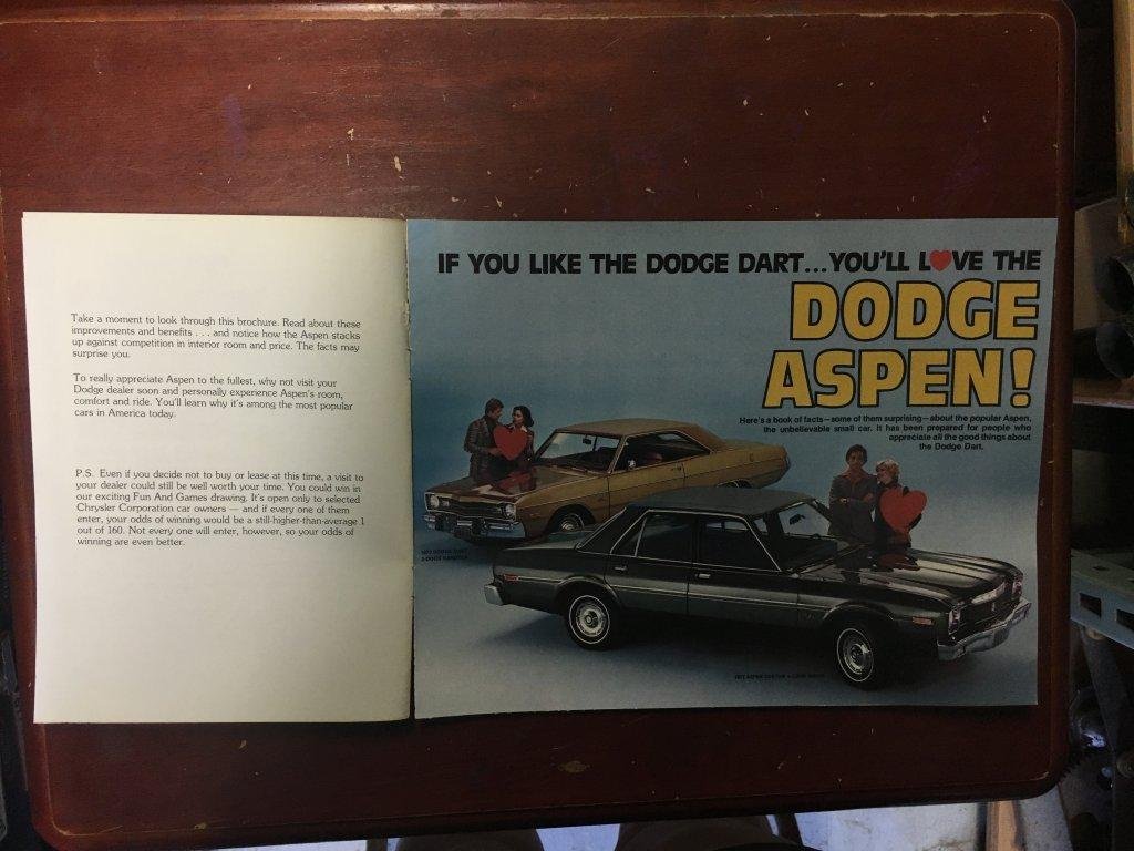 1977 Dodge Aspen Sales Brochure - Hiltop Auto Parts