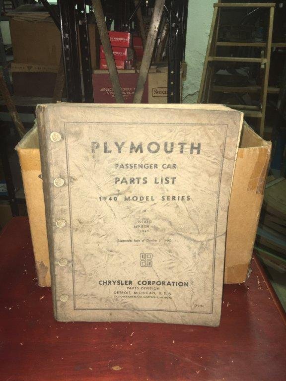 1940 Plymouth Parts Manual Hiltop Auto Parts