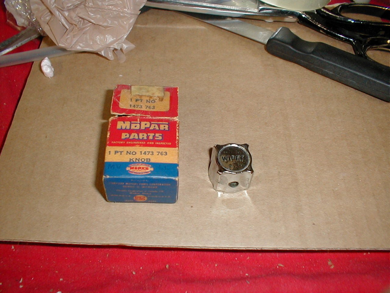 NOS Vintage Wiper Control Knob – Fits 1940s-50s Dodge, DeSoto, Plymouth, Ford, Mercury, Chevy, Buick & More