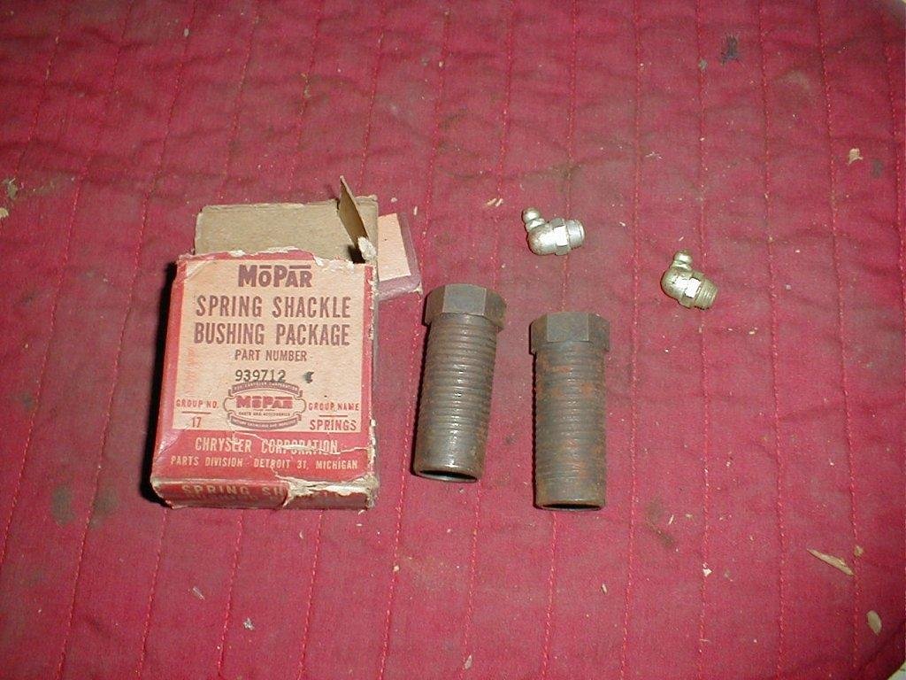 NOS Mopar Right Front Spring Shackle Bushing Package 193641 Plymouth